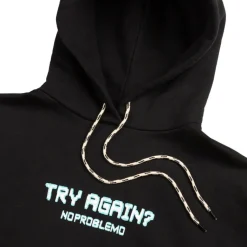No Problemo Sweats À Capuche*Try Again Hoodie Black