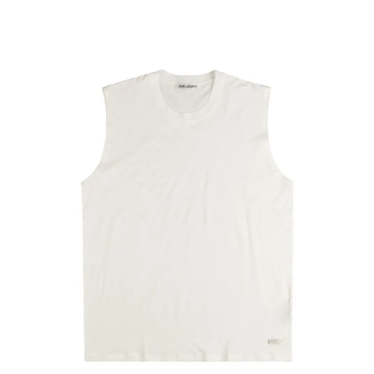 Our Legacy T-Shirts*Breathe Tank White Para Cotton