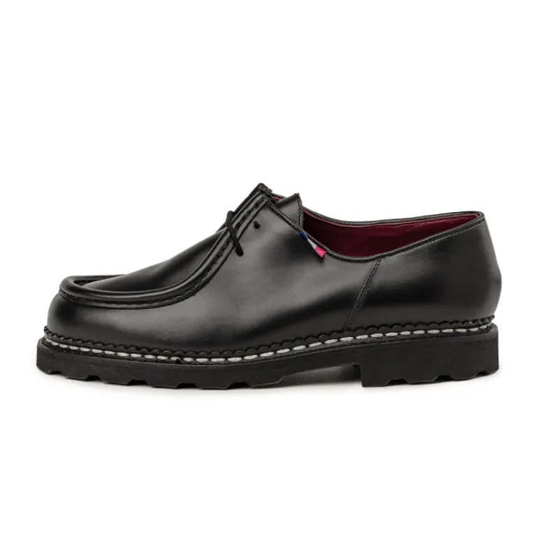 Paraboot Sneakers En Cuir*Michael Bbr Marche Noire / Lisse Noir