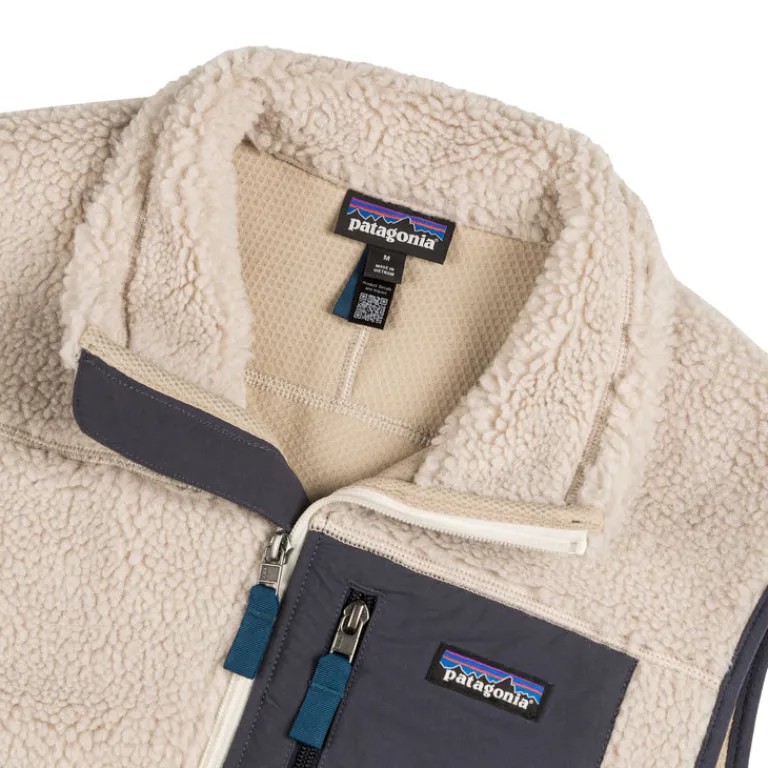 Patagonia Vestes*Classic Retro-X Vest Natural / Smolder Blue