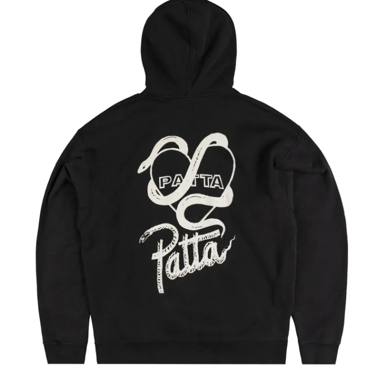 Patta Sweats À Capuche*Snake Heart Boxy Hooded Sweater Black