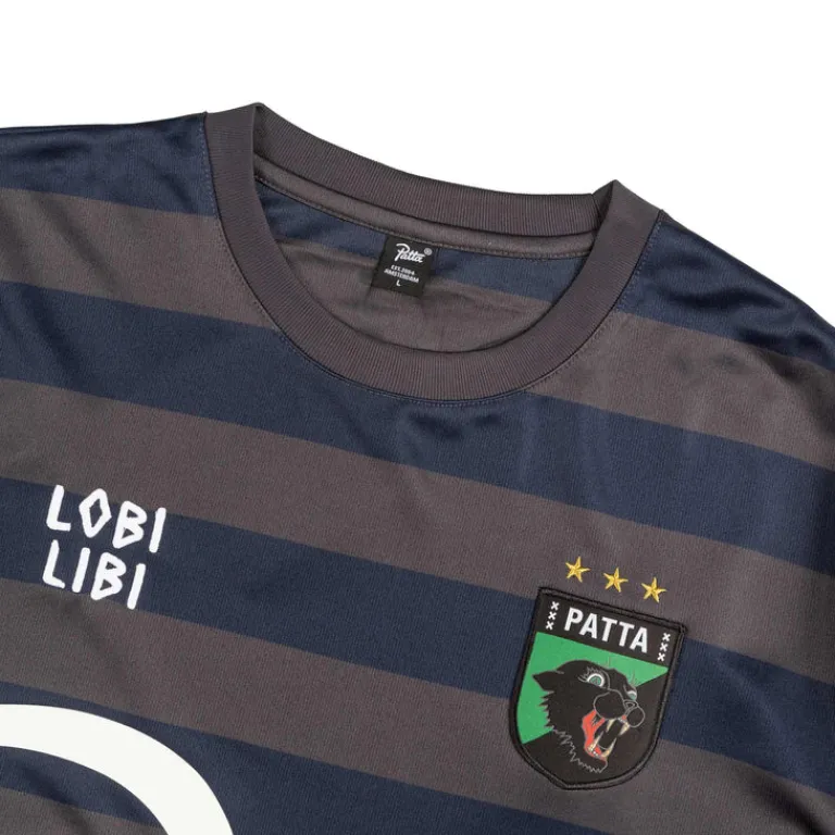 Patta T-Shirts*Striped Longsleeve Football Jersey Forged Iron