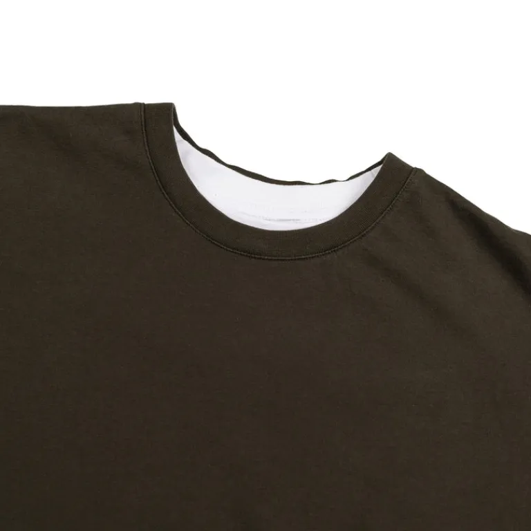 Perplex T-Shirts*Double-Layered Longsleeve T-Shirt Brown/White