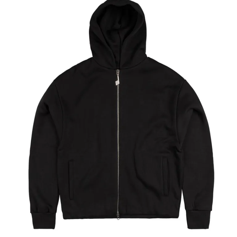 Perplex Sweats À Capuche*Two-Way Zip Hoodie Black