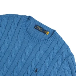 Polo Ralph Lauren Tricot|Pullover*Cable-Knit Cotton Jumper Blue Orbit