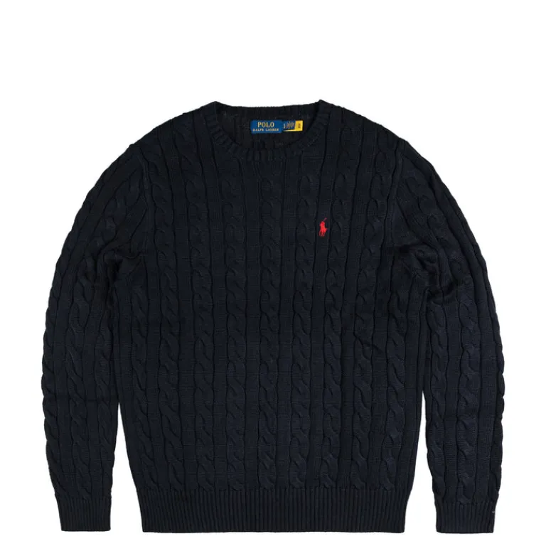 Polo Ralph Lauren Tricot|Pullover*Cable-Knit Cotton Jumper Hunter Navy