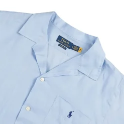 Polo Ralph Lauren Chemises*Classic Fit Linen Camp Shirt Office Blue