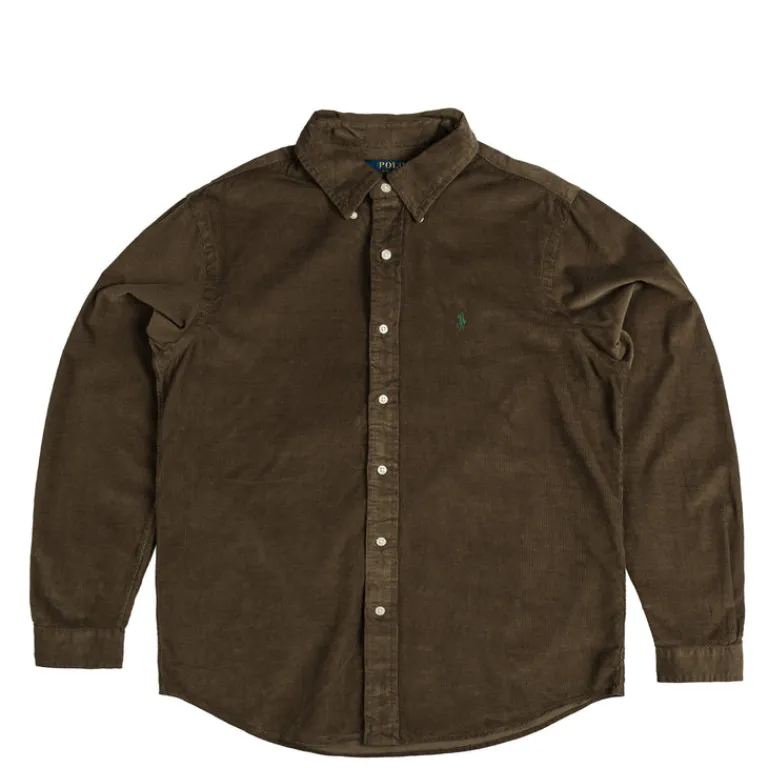 Polo Ralph Lauren Chemises*Custom Fit Corduroy Shirt Chocolate Mousse