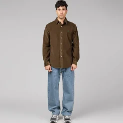 Polo Ralph Lauren Chemises*Custom Fit Corduroy Shirt Chocolate Mousse