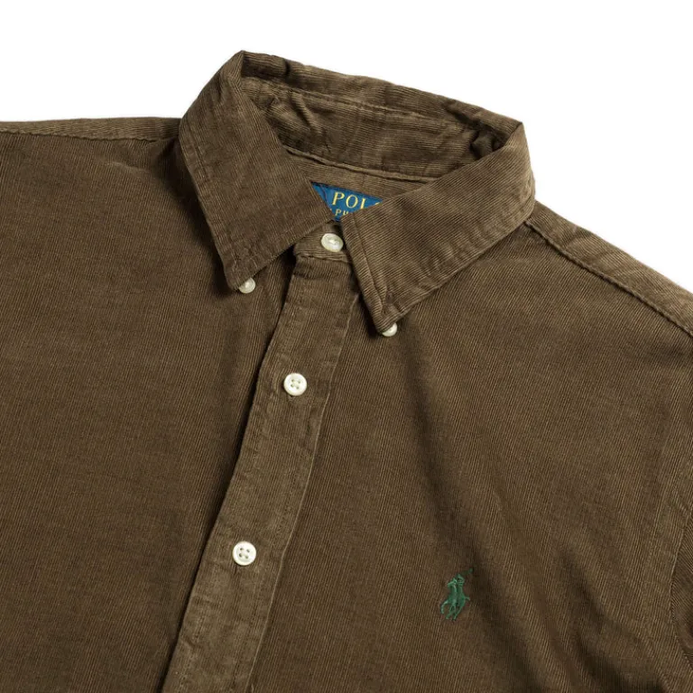 Polo Ralph Lauren Chemises*Custom Fit Corduroy Shirt Chocolate Mousse