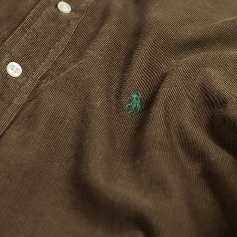 Polo Ralph Lauren Chemises*Custom Fit Corduroy Shirt Chocolate Mousse