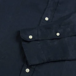 Polo Ralph Lauren Chemises*Custom Fit Linen Shirt Newport Navy