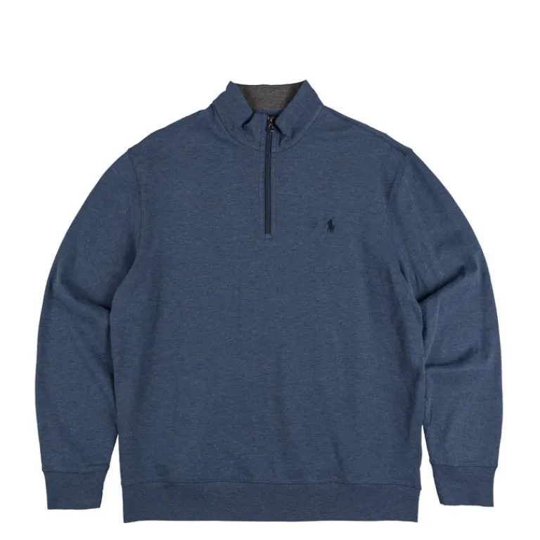 Polo Ralph Lauren Pullover*Luxury Jersey Quarter-Zip Pullover Blue