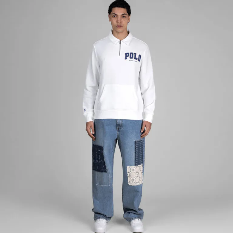 Polo Ralph Lauren Pullover*The RL Fleece Logo Collared Sweatshirt White