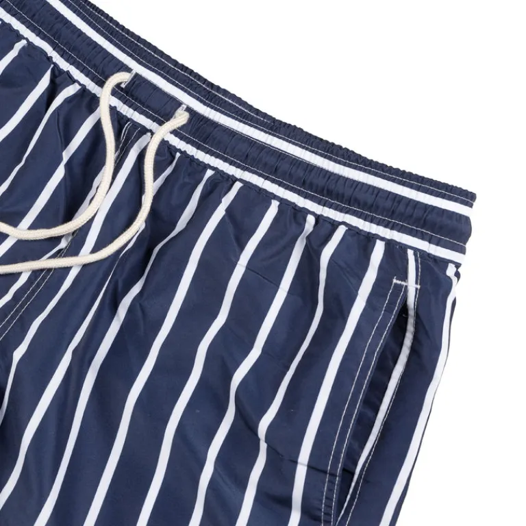 Polo Ralph Lauren Shorts*Traveler Slim Fit Swimming Trunk Blue Vertical Wide Stripe)