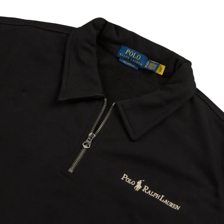 Polo Ralph Lauren Pullover*Zip-Mock Long Sleeve Pullover Polo Black