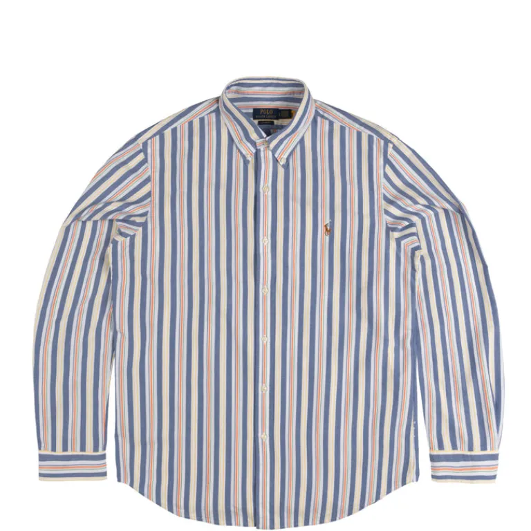 Polo Ralph Lauren Chemises*Custom Fit Striped Oxford Shirt Blue / White Multi
