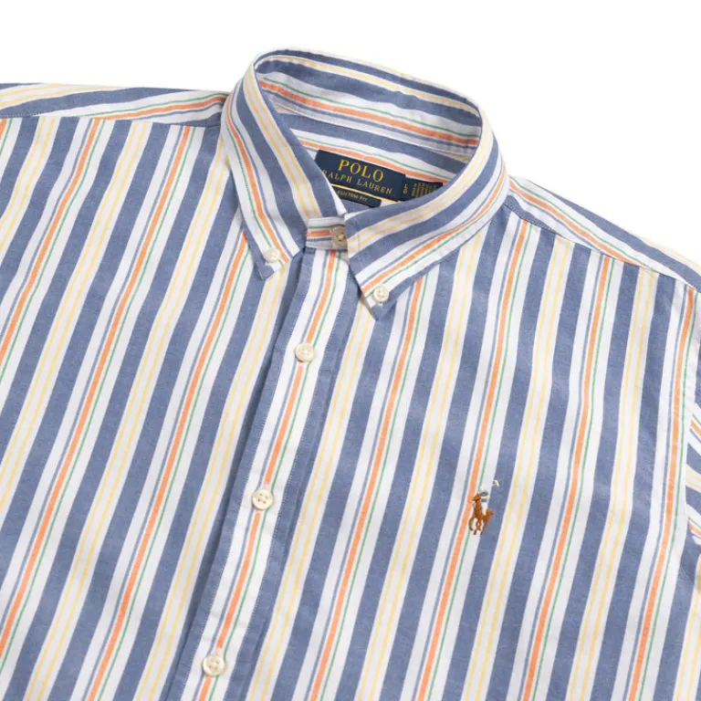 Polo Ralph Lauren Chemises*Custom Fit Striped Oxford Shirt Blue / White Multi