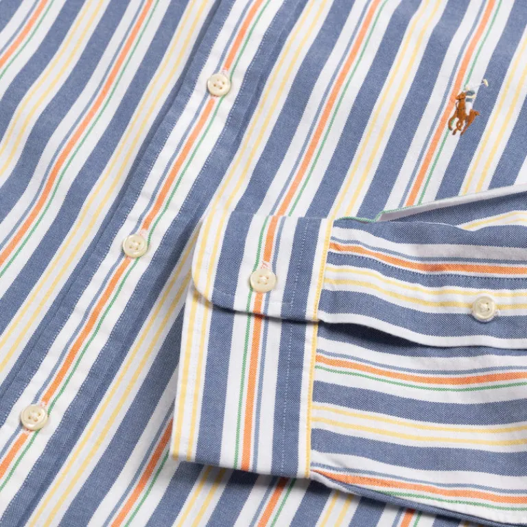 Polo Ralph Lauren Chemises*Custom Fit Striped Oxford Shirt Blue / White Multi