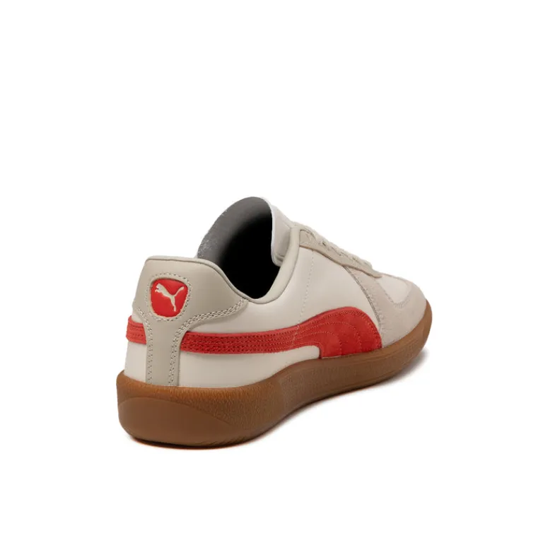 Puma Sneakers En Cuir|Baskets Décontractées Terrace*Army Trainer Warm White / Puma Red / Gum