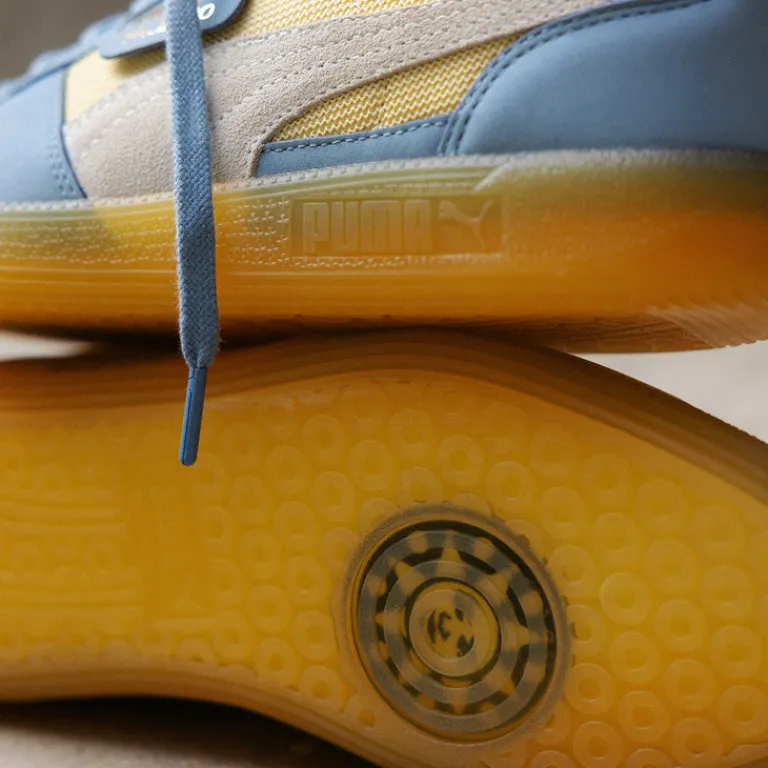 Puma Sneakers En Cuir|Baskets Décontractées Terrace*x Asphaltgold Palermo *Scopa* Chamomile / Zen Blue