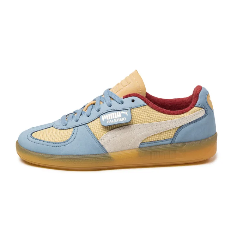 Puma Sneakers En Cuir|Baskets Décontractées Terrace*x Asphaltgold Palermo *Scopa* Chamomile / Zen Blue