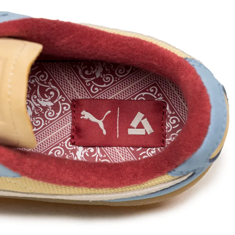 Puma Sneakers En Cuir|Baskets Décontractées Terrace*x Asphaltgold Palermo *Scopa* Chamomile / Zen Blue