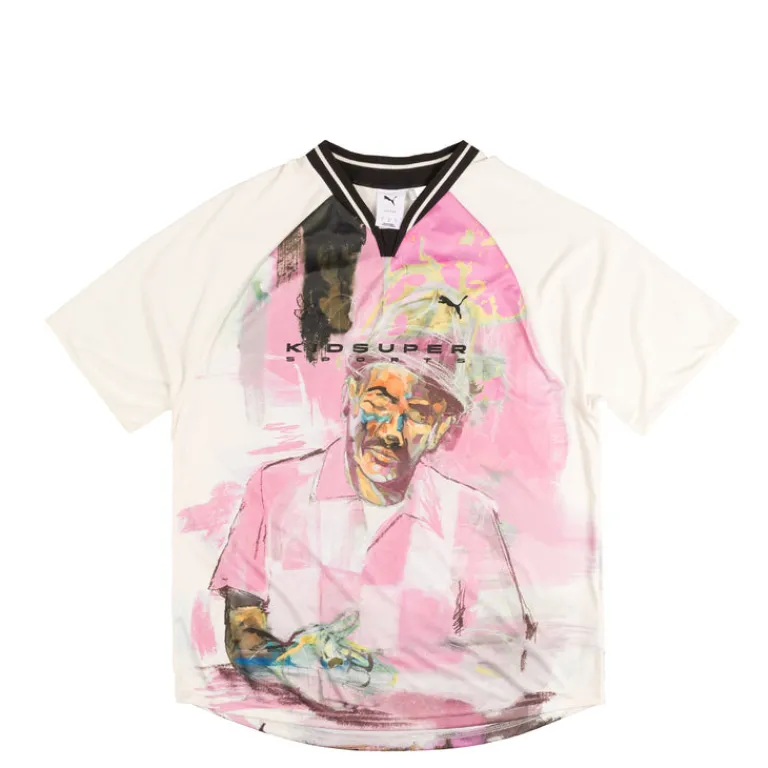 Puma T-Shirts*x KidSuper Graphic Jersey Warm White