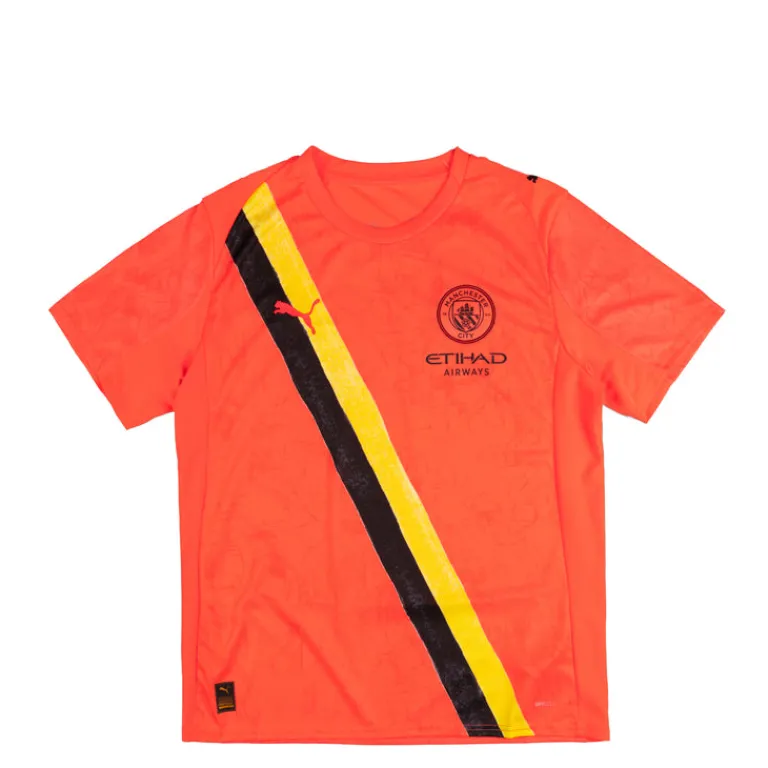 Puma T-Shirts*x KidSuper Studios Manchester City FC Jersey Replica Neon Sun / Puma Black