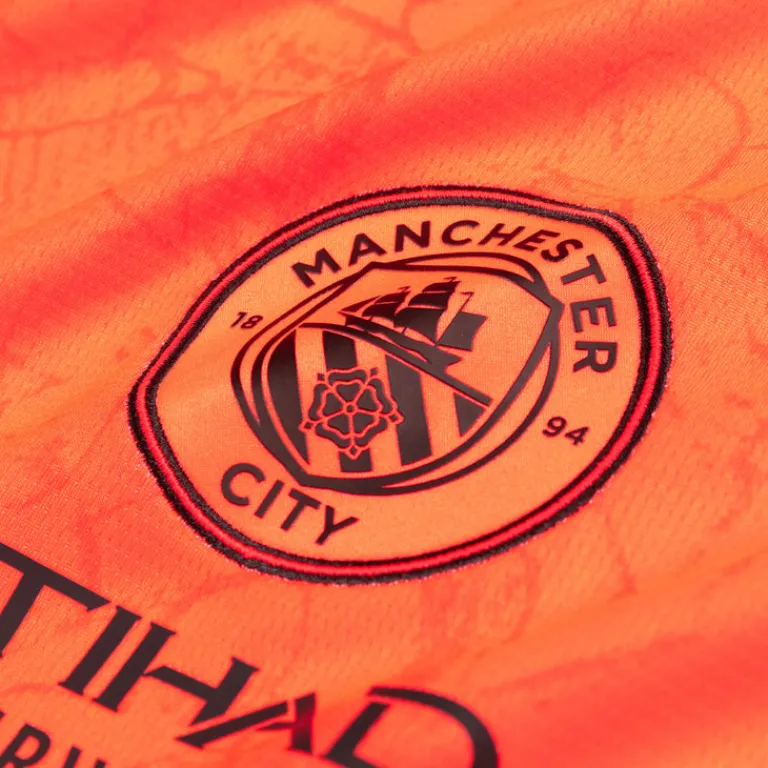 Puma T-Shirts*x KidSuper Studios Manchester City FC Jersey Replica Neon Sun / Puma Black