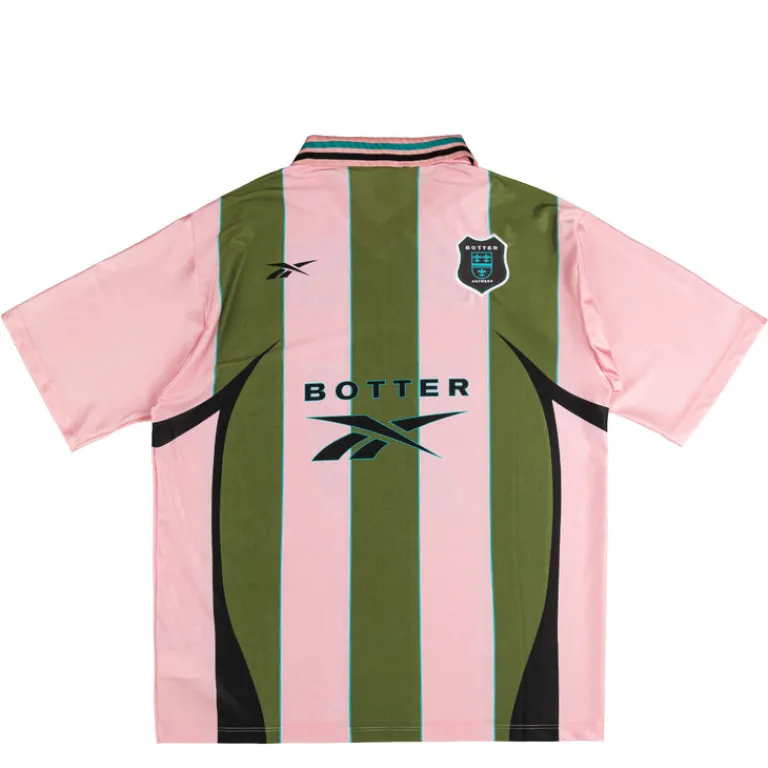 Reebok T-Shirts*x Botter Reverse Soccer Tee Striped Pink / Grey