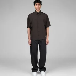 ROA Chemises*Dot Air Shirt Dark Brown