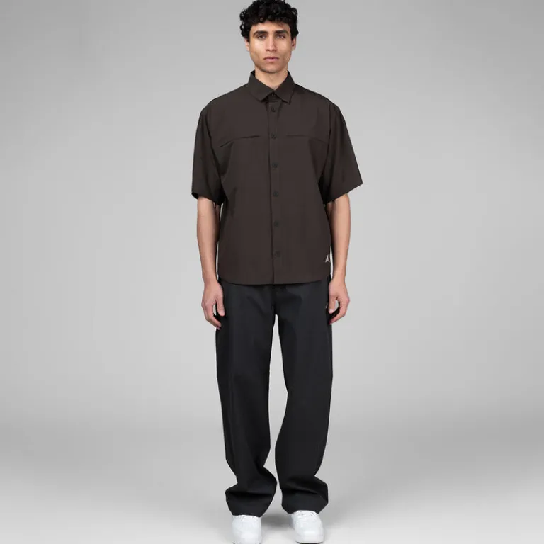 ROA Chemises*Dot Air Shirt Dark Brown