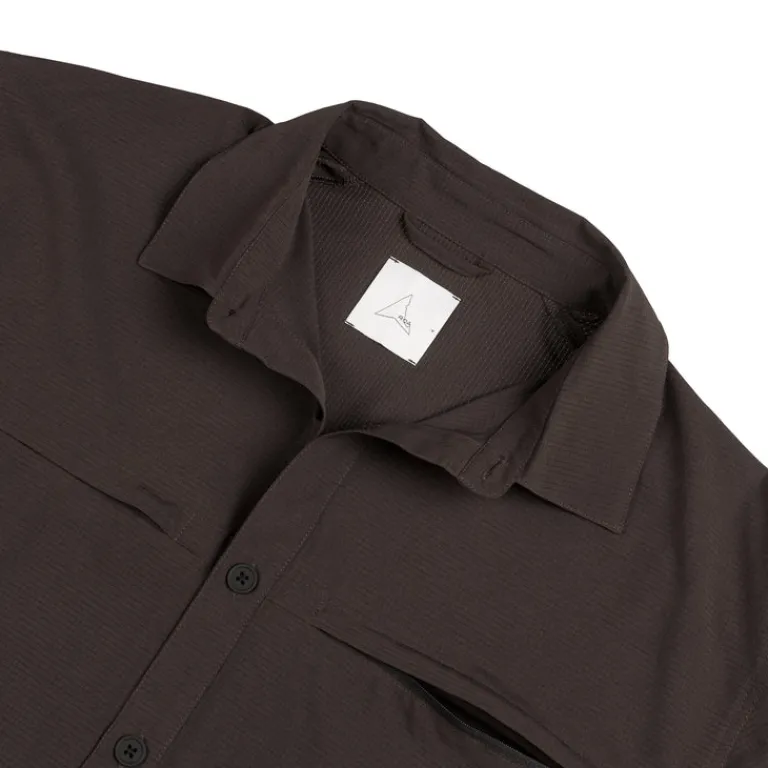 ROA Chemises*Dot Air Shirt Dark Brown
