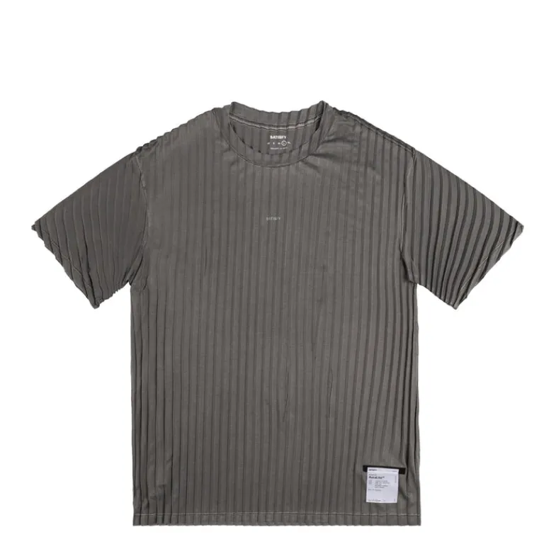 Satisfy Running|T-Shirts*AuraLite Pleated T-Shirt Mineral Graphite
