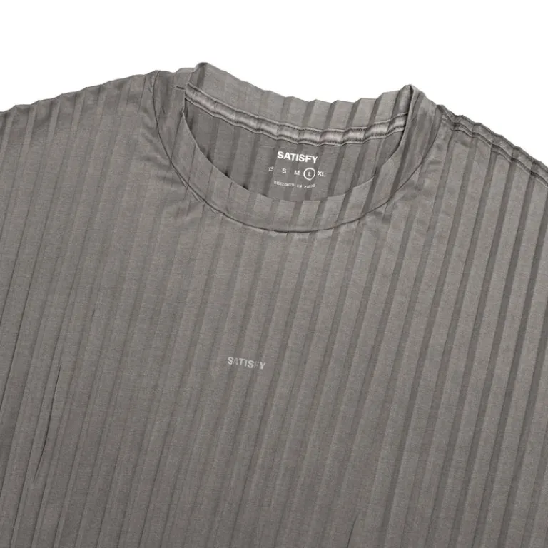 Satisfy Running|T-Shirts*AuraLite Pleated T-Shirt Mineral Graphite