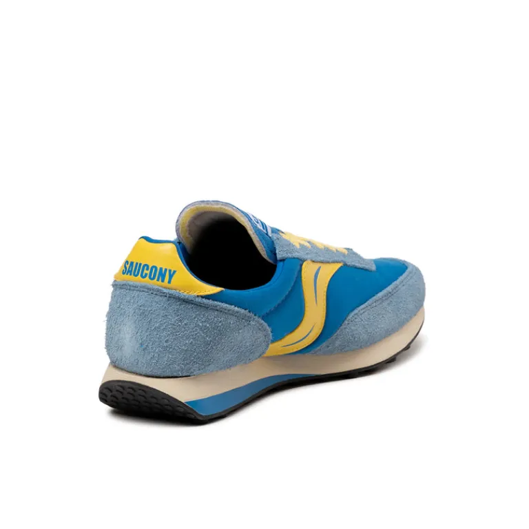 Saucony Sneakers En Cuir|Chaussures De Running Retro*Trainer 80 Original Blue / Mustard