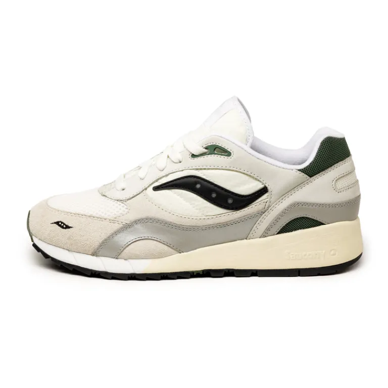 Saucony Sneakers En Cuir|Chaussures De Running Retro*x Asphaltgold Shadow 6000 White / Light Grey