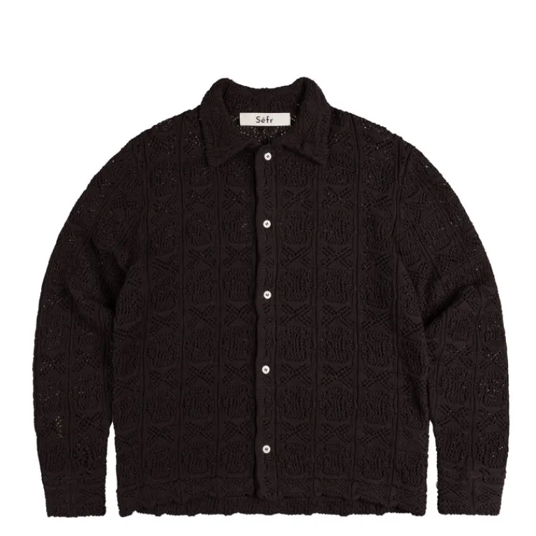 Sefr Tricot*Myles Overshirt Heavy Roast Knit