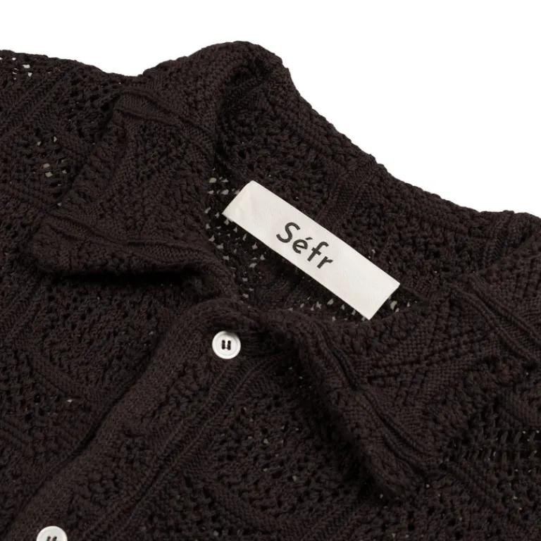 Sefr Tricot*Myles Overshirt Heavy Roast Knit
