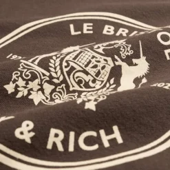 Sporty & Rich Pullover*Bristol Crest 100th Crewneck Chocolate Cream