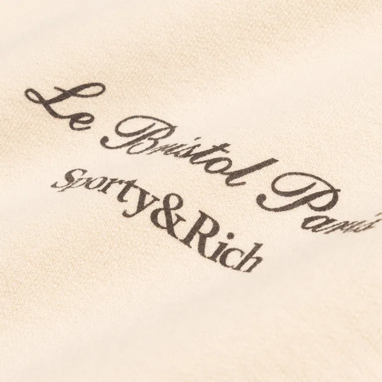 Sporty & Rich Sweats À Capuche*Faubourg Hoodie Cream Chocolate