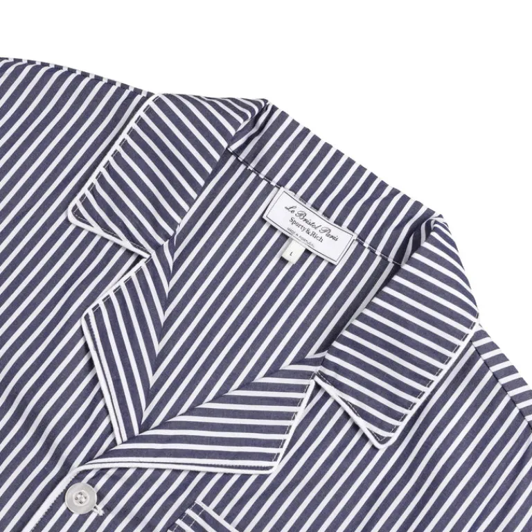 Sporty & Rich Pyjamas & Sous-Vêtements*Faubourg Pyjama Top Navy / White