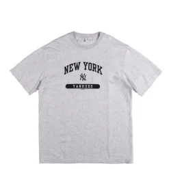 Sporty & Rich T-Shirts*x '47 & The New York Yankees League T-Shirt Heather Gray
