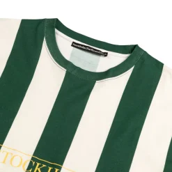 Stockholm Surfboard Club T-Shirts*Box Tee Stripe Green / White