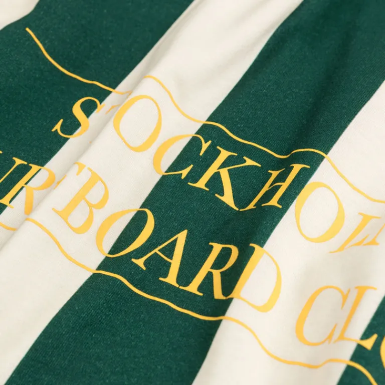 Stockholm Surfboard Club T-Shirts*Box Tee Stripe Green / White