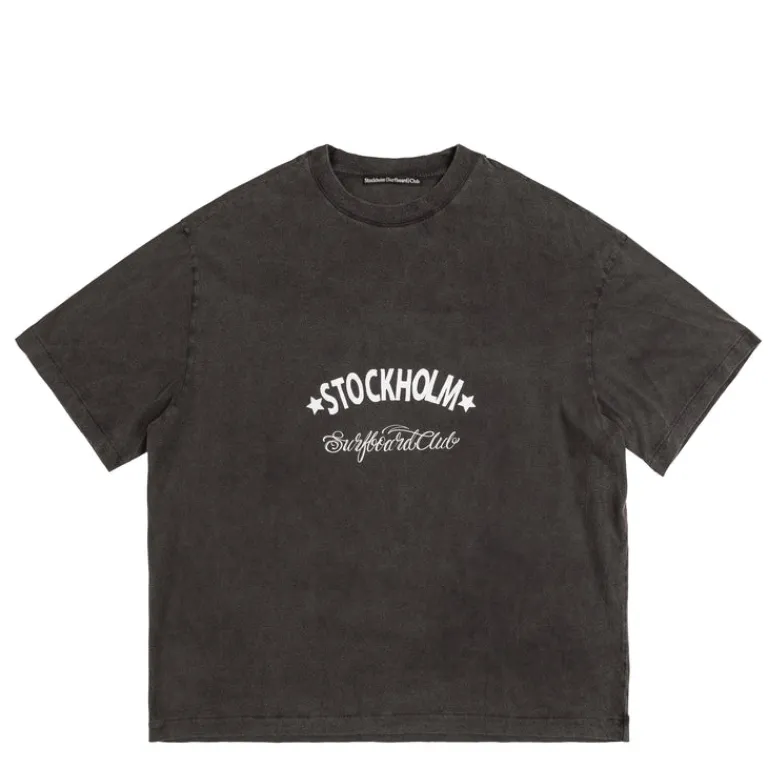 Stockholm Surfboard Club T-Shirts*Box Tee Sign Black