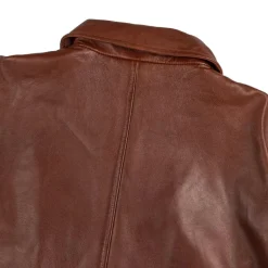 Sunflower Gilets*Short Leather Jacket Cognac