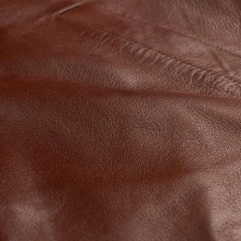 Sunflower Gilets*Short Leather Jacket Cognac