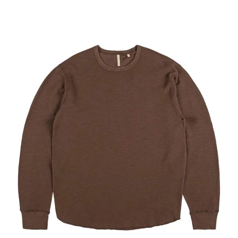 Sunflower T-Shirts*Waffle Tee LS Brown